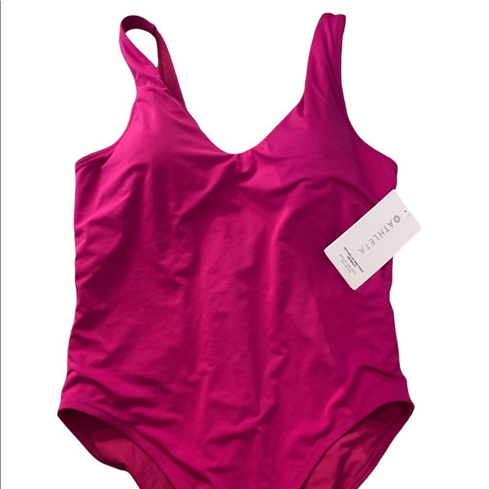 Athleta Seychelles One Piece Electric Fuchsia Pink NWT Small Petite​